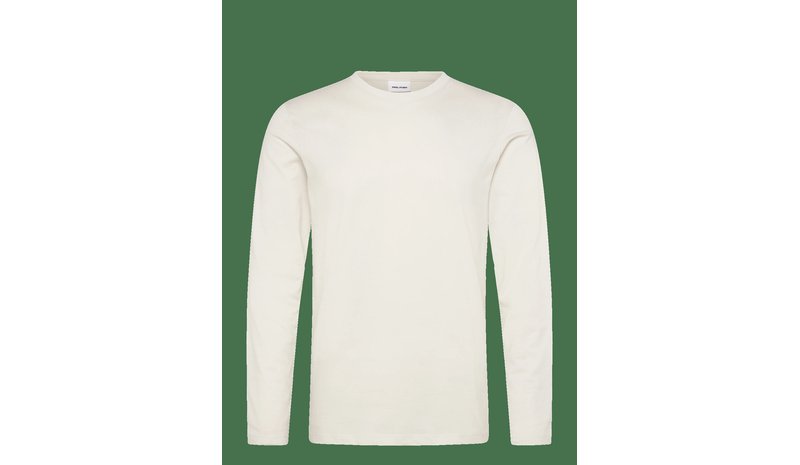 ENKEL STUDIO Basic O-Neck Tee L/S - BONE WHITE - XL – kuva 1/2