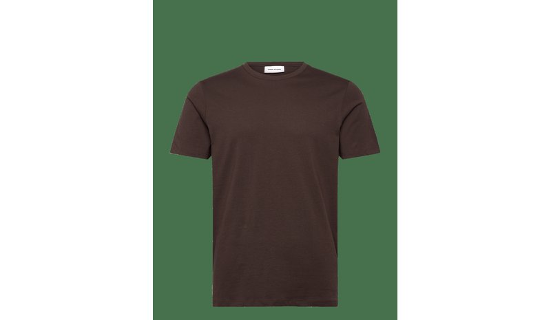 ENKEL STUDIO Basic O-Neck Tee S/S - BROWN - XL – kuva 1/2