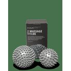 ENDURANCE Hard Massage Ball 2 Pcs - SILVER - One Size