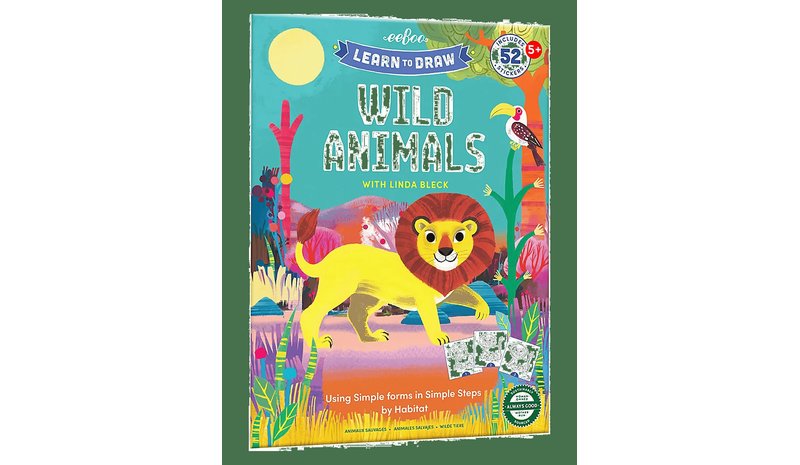 EEBOO Learn To Draw - Wild Animals - MULTI - One Size – kuva 1/2