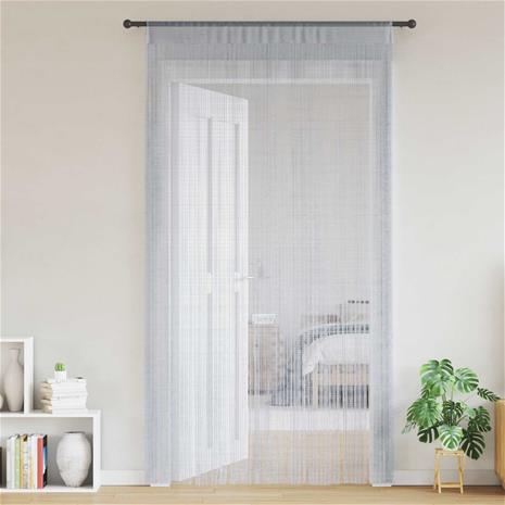vidaXL String-verhot 2 kpl vaaleanharmaa 100x250 cm