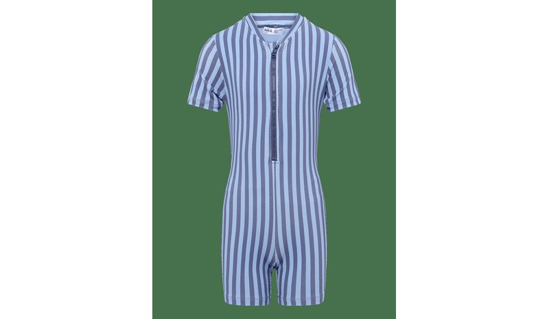 MANGO Striped Swimsuit Jumpsuit - MEDIUM BLUE - 104 – kuva 1/2