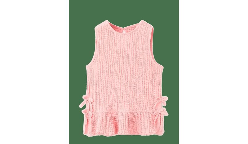 MANGO Ruffled Top With Bows - PINK - 140 – kuva 1/2