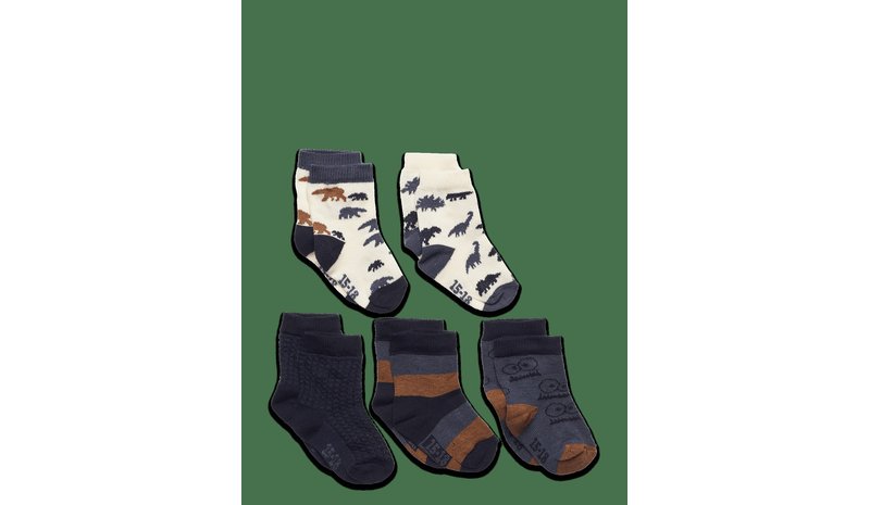 MINYMO Socks W. Pattern (5-Pack) - TOTAL ECLIPSE - 35\38 – kuva 1/2