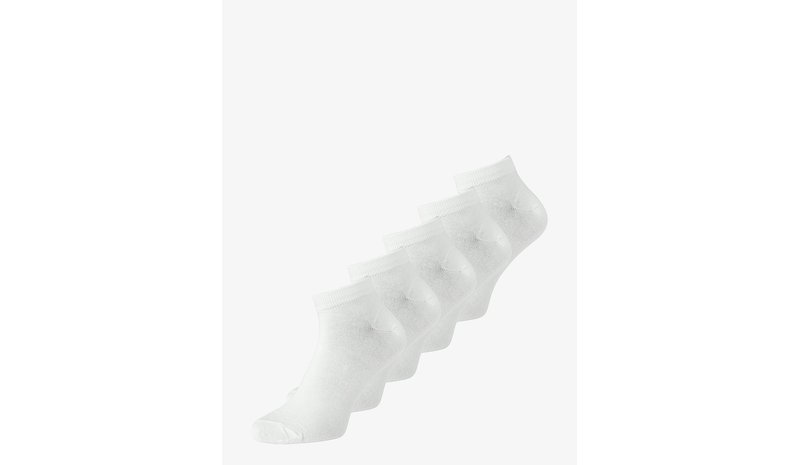 JACK & JONES Jacbasic Bamboo Short Sock 5 Pack - WHITE - One Size – kuva 1/2