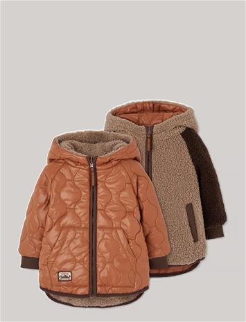 BOBOLI Reversible Technical Fabric Parka For Boy - CHESTNUTS - 80 – kuva 1/2