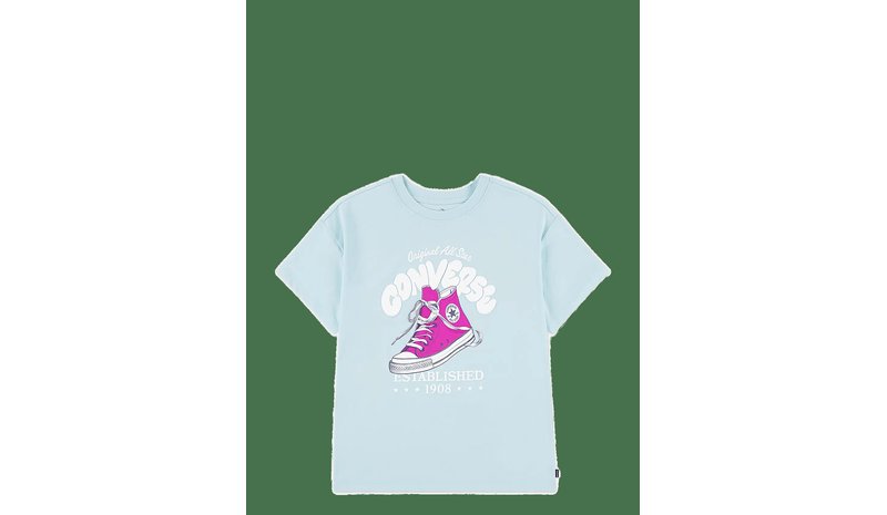 CONVERSE Cnvg Sneaker Graphic Bf Tee - GREY - 163/175 – kuva 1/2