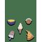 CROCS Funny Foods 5 Pack - WHITE - One Size – kuva 1