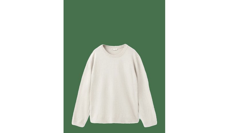 MANGO 100% Cotton Fine-Knit Sweater - LIGHT BEIGE - 140 – kuva 1/2