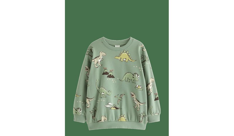 LINDEX Sweatshirt With Brushed Inside - LIGHT KHAKI - 104 – kuva 1/2