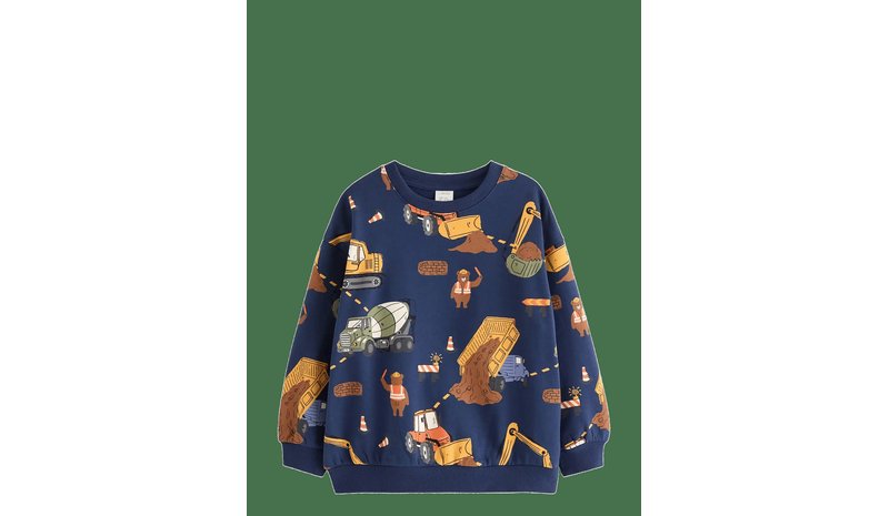 LINDEX Sweatshirt With Brushed Inside - DARK BLUE - 110
