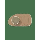 LIND DNA 4-Set Glass Mat Curve Nupo - NOUGAT - 11X13 cm
