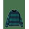 MANGO Boxy Fit Striped Sweatshirt - GREEN - 128 – kuva 1