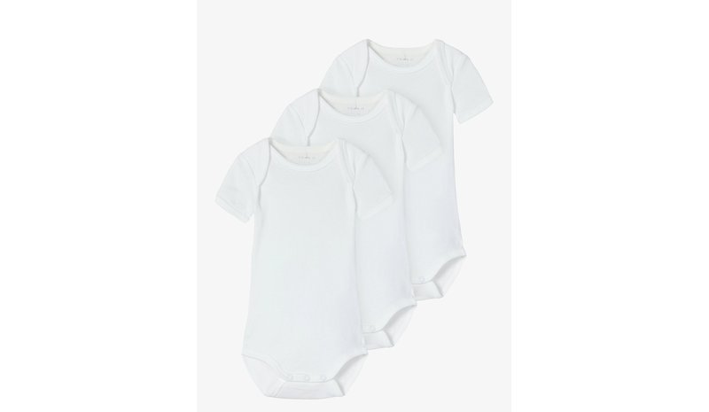 NAME IT Nbnbody 3P Ss Solid White 4 Noos - BRIGHT WHITE - 92 – kuva 1/2