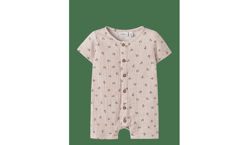 NAME IT Nbmfront Ss Sunsuit - CLOUD DANCER - 62 – kuva 1/2