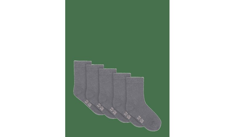 MINYMO Ankle Sock -Solid (5-Pack) - BLAU GRAY - 15\18 – kuva 1/2