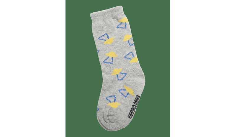 BOBO CHOSES Pixel Abduction All Over Long Socks - GREY - 20/22 – kuva 1/2