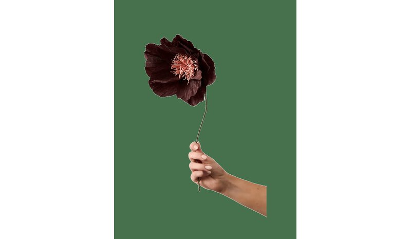 STUDIO ABOUT Paper Flower - BROWN - One Size – kuva 1/2