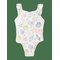 MANGO Navy Print Swimsuit With Ruffles - WHITE - 98 – kuva 1