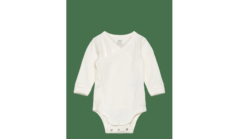 LINDEX Wrap Bodysuit - LIGHT DUSTY WHITE - 62 – kuva 1/2