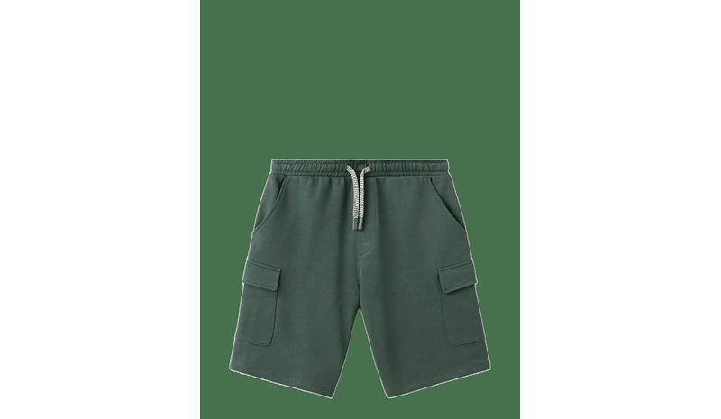 MANGO Drawstring Cargo Bermuda Shorts - GREEN - 152 – kuva 1/2