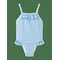 MANGO Ruffled Striped Swimsuit - MEDIUM BLUE - 98 – kuva 1