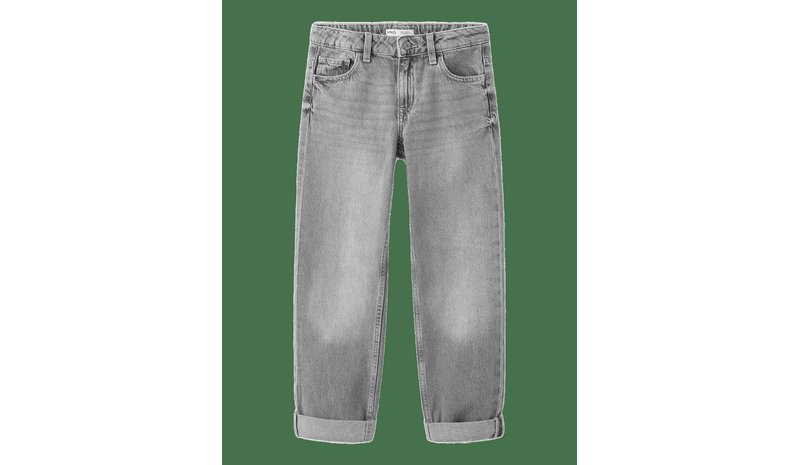MANGO Regular Fit Jeans With Rolled-Up Hem - OPEN GREY - 116