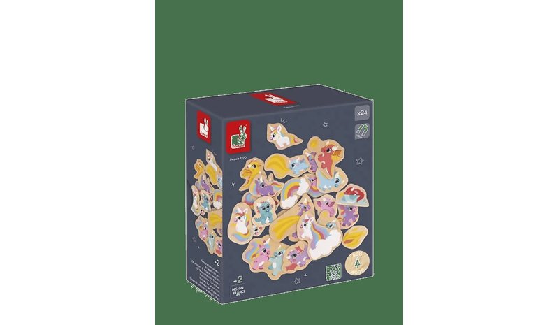 JANOD Janod - 24 Unicorn & Dragon Magnets - MULTI - One Size – kuva 1/2