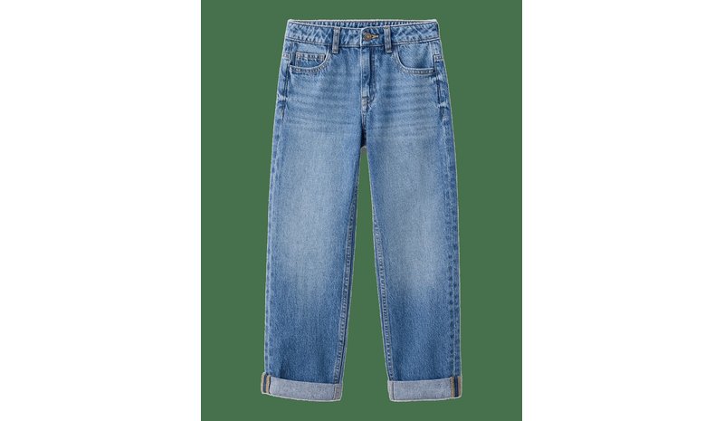 MANGO Regular Fit Jeans With Rolled-Up Hem - OPEN BLUE - 134