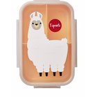 3 SPROUTS Lunch Box - PEACH - LLAMA - 22X14X6.5 cm