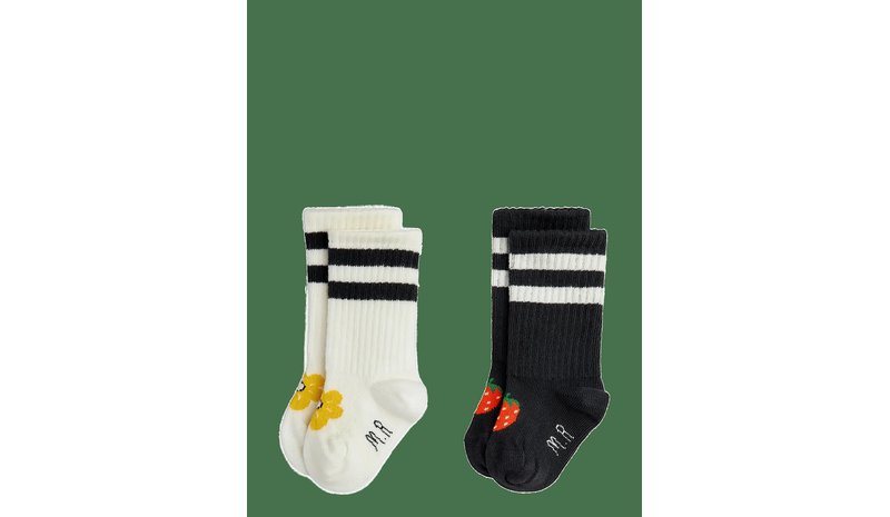 MINI RODINI Strawberry 2-Pack Baby Socks - MULTI - 10/12 – kuva 1/2