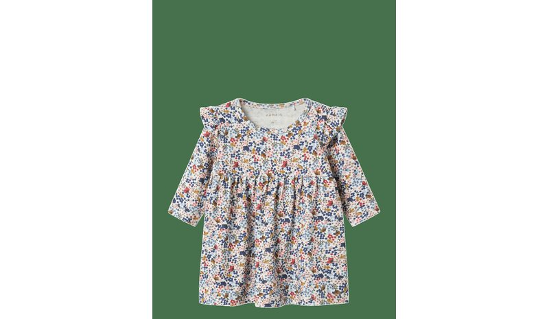 NAME IT Nbfkorra Ls Dress - CLOUD DANCER - 68 – kuva 1/2