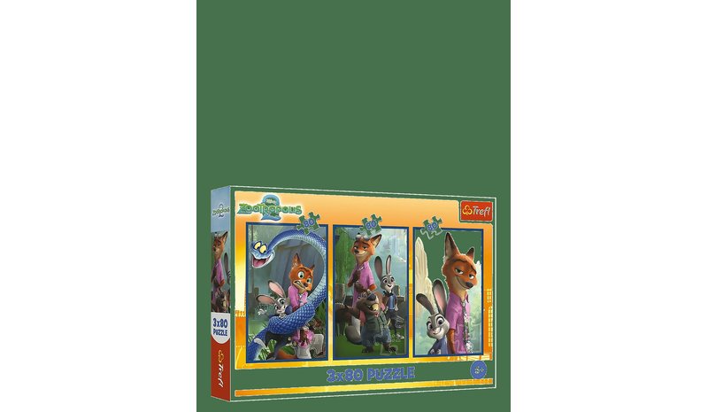 TREFL Pappussel Trefl 3X80 Bitar Zootropolis 2 - MULTI - One Size – kuva 1/2