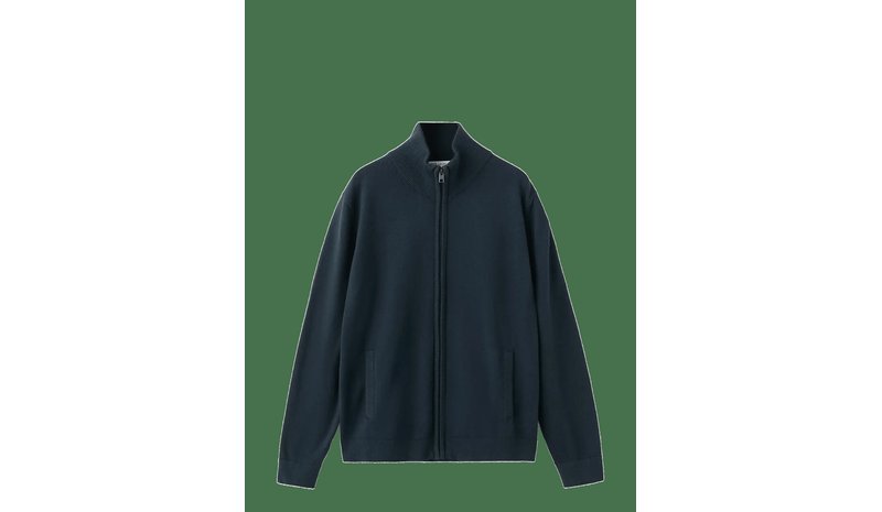 MANGO Zipped Knit Cardigan - NAVY - 152 – kuva 1/2