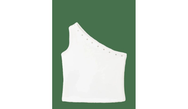 MANGO Asymmetric Eyelets Top - NATURAL WHITE - 152 – kuva 1/2