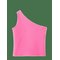 MANGO Asymmetric Eyelets Top - BRIGHT PINK - 152 – kuva 1