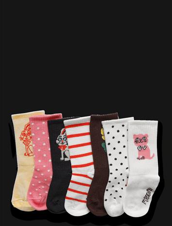 MINI RODINI Rabbit 7-Pack Socks - MULTI - 13/15 – kuva 1/2