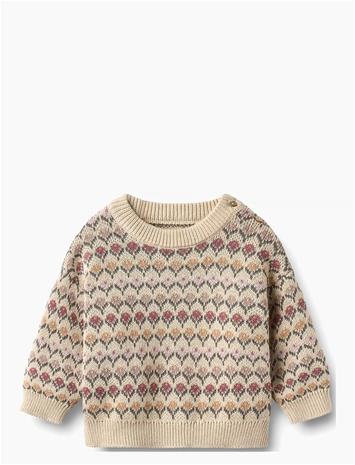 WHEAT Jacquard Pullover Harlow - OFFWHITE - 68 – kuva 2/4