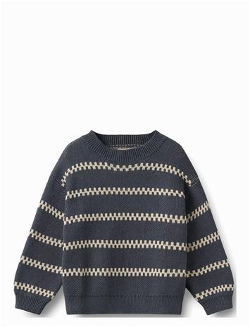 WHEAT Jacquard Pullover Harlow - GREYBLUE - 116 – kuva 1/2