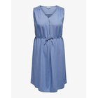 ONLY CARMAKOMA Carlaura Sl V-Neck Dress Dnm Bin - MEDIUM BLUE DENIM - 52
