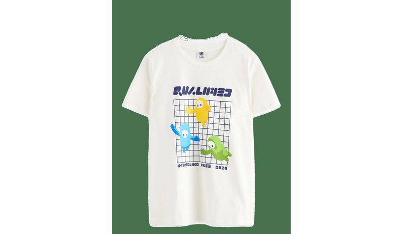 LINDEX T Shirt Fallguys - WHITE - 146/152 – kuva 1/2
