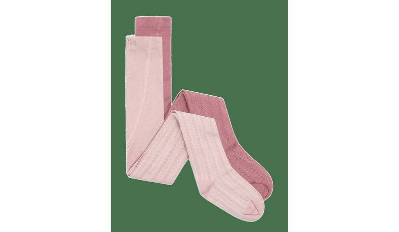 MINYMO 2-Pack Stockings W. Pattern - CAMEO ROSE - 92\98 – kuva 1/2