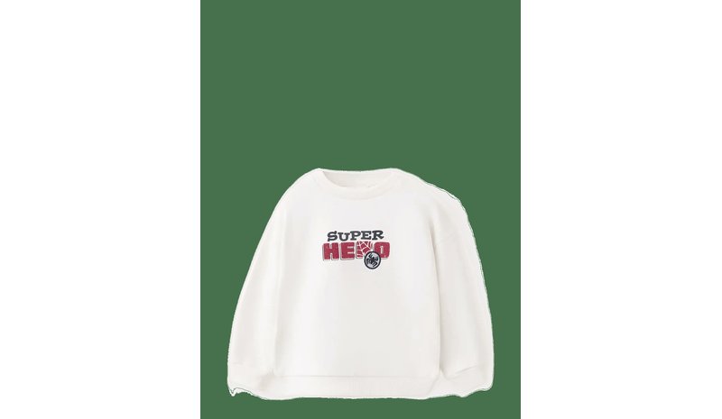 MANGO Spidey Cotton Sweatshirt - NATURAL WHITE - 116 – kuva 1/2