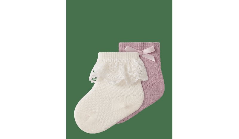 NAME IT Nbfwakma Wo/Bl Structure 2P Sock - VIOLET ICE - 74-80 – kuva 1/2