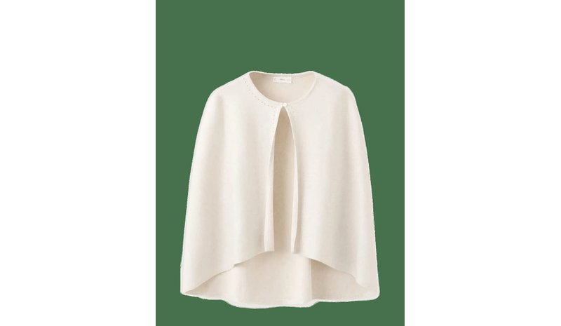 MANGO Lurex Knitted Cape - LT PASTEL BROWN - 140 – kuva 1/2