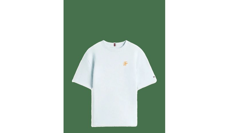 TOMMY HILFIGER Th Script Jersey Twill T-Shirt - KEEPSAKE BLUE - 122 – kuva 1/2