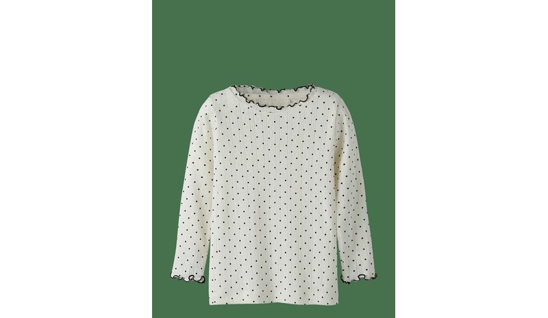 NAME IT Nmftania Ls Slim Top - CLOUD DANCER - 104 – kuva 1/2