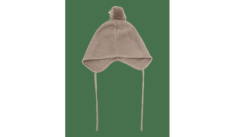 MANGO Knitted Bonnet With Pompom - MEDIUM BROWN - 68 – kuva 1/2