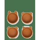 LIEWOOD Malene Silicone Bowl 4-Pack - MUSTARD - One Size