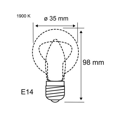 Paulmann-LED-kynttilälamppu E14 2W 1 900 K DC 24V